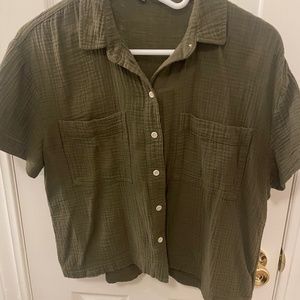 Madewell Cotton Gauze Short Sleeve Button down